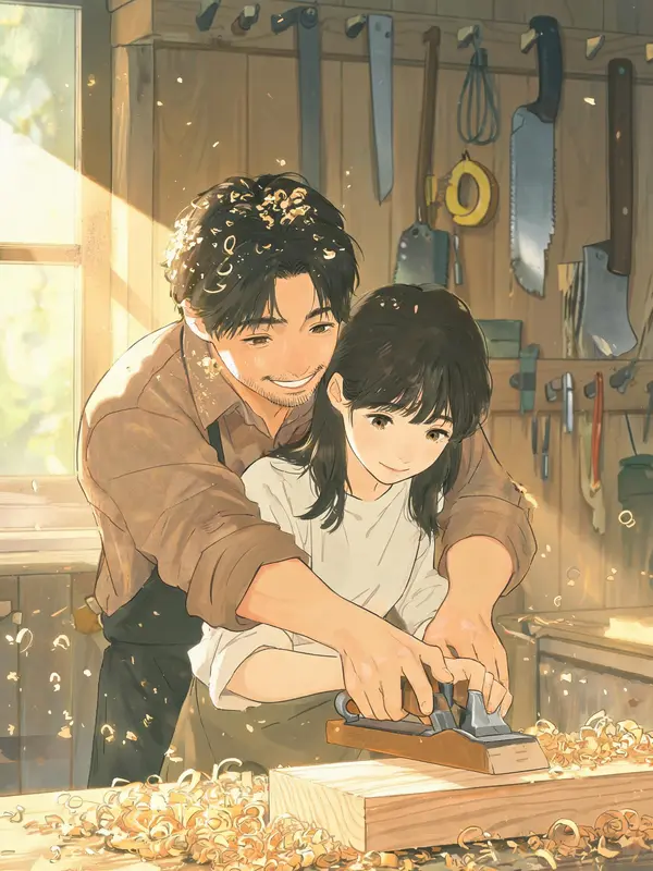 목공방에서 서랍을 고치다가
